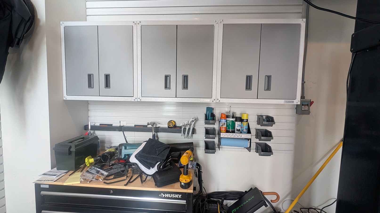 Completed Gladiator garage wall installation