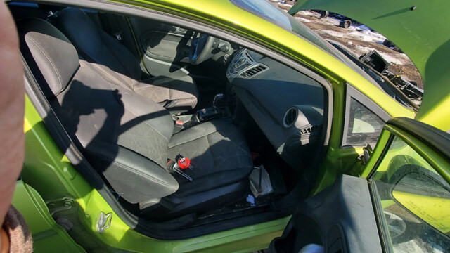 Windshield and dashboard area during the work.