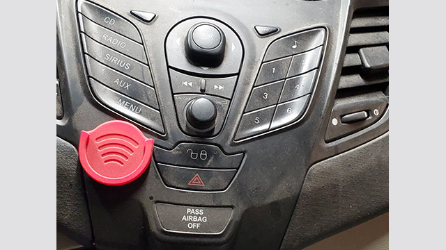 Center console after the refurbishment work.