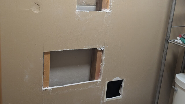 Drywall Patching 1 Before